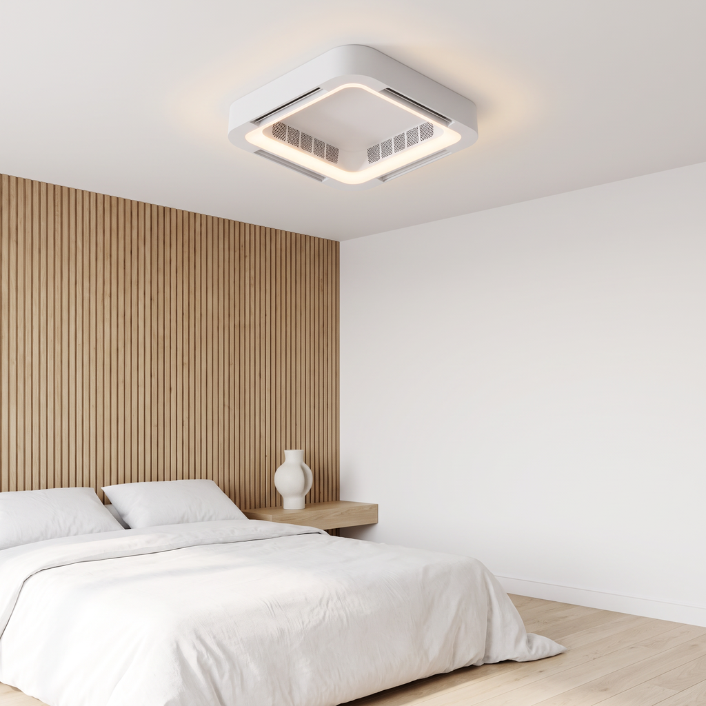 Modern Minimalist Mainless Lighting LED Bladeless Ceiling Fan Light