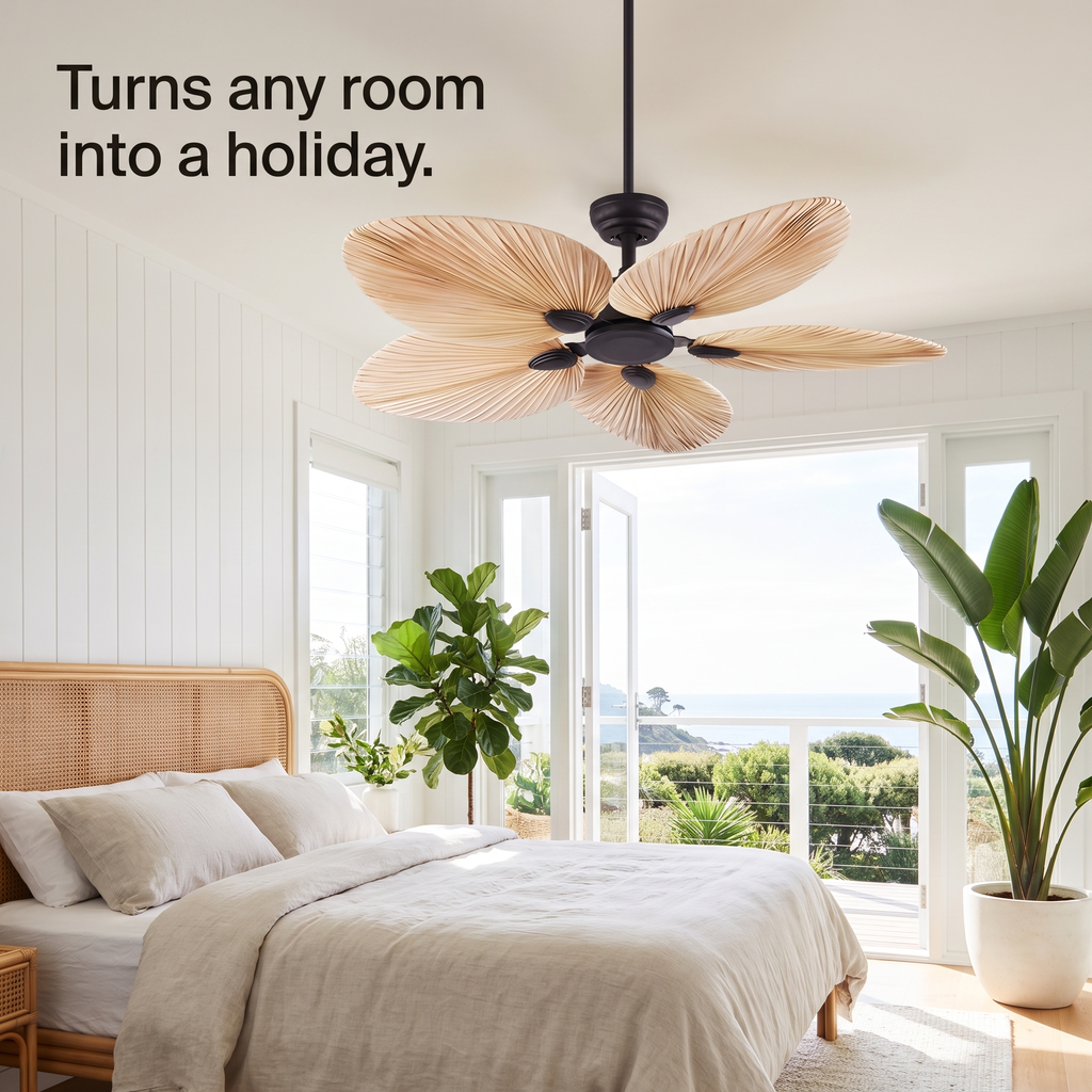 Palm Leaf Ceiling Fan
