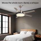 Modern Minimalist 6-Speed Reverse Stainless Steel Ceiling Fan