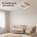 Modern Minimalist Mainless Lighting LED Bladeless Ceiling Fan Light