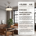 Modern Minimalist 6-Speed Reverse Stainless Steel Ceiling Fan