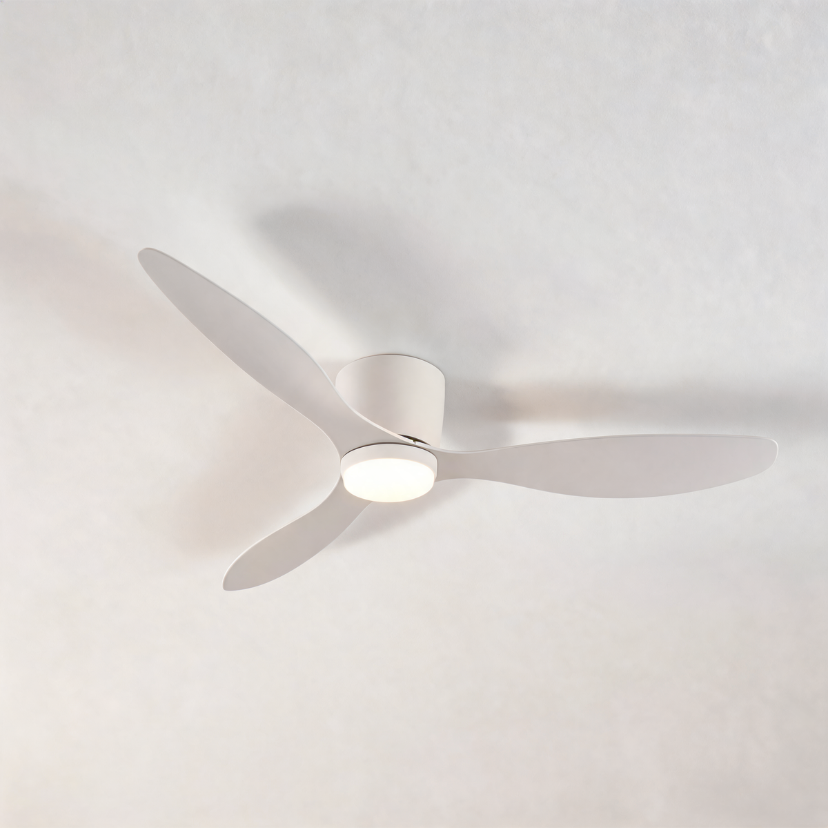 Modern Wood Grain Reverse 6-Speed Inverter Ceiling Fan Light