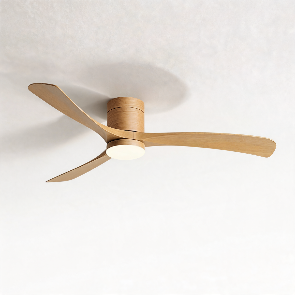 Modern Wood Grain Reverse 6-Speed Inverter Ceiling Fan Light