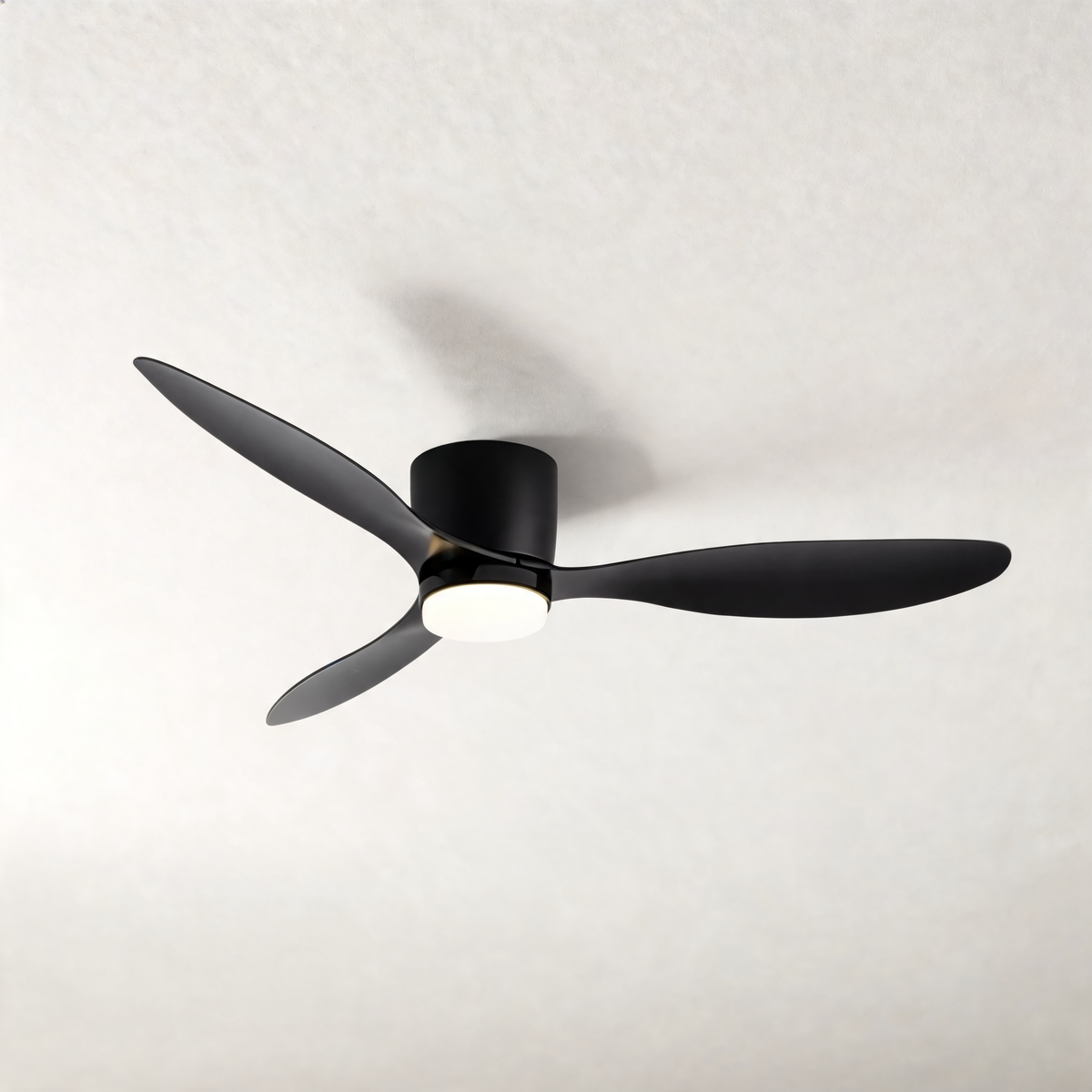 Modern Wood Grain Reverse 6-Speed Inverter Ceiling Fan Light