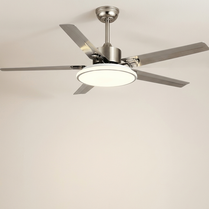 Modern Minimalist 6-Speed Reverse Stainless Steel Ceiling Fan