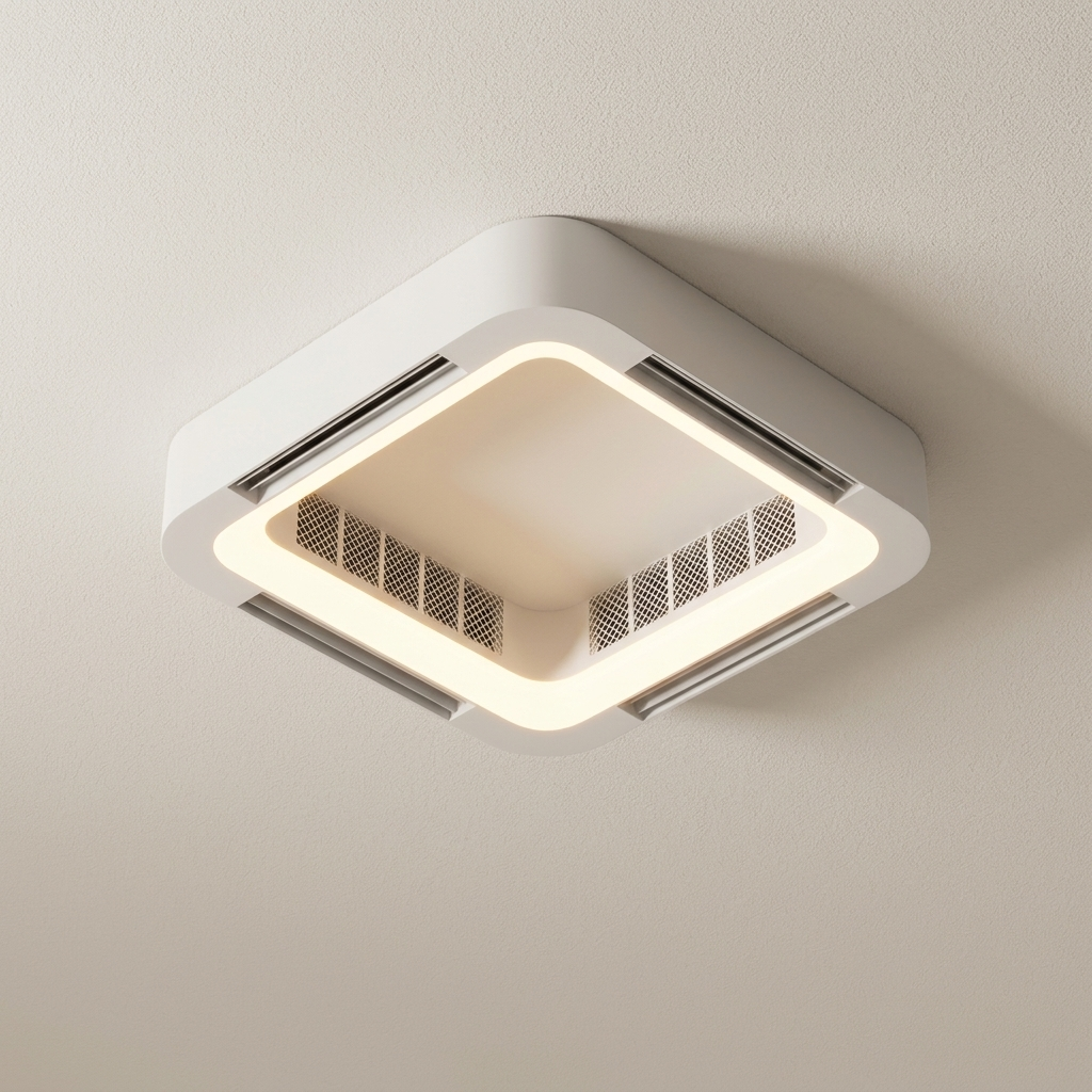 Modern Minimalist Mainless Lighting LED Bladeless Ceiling Fan Light