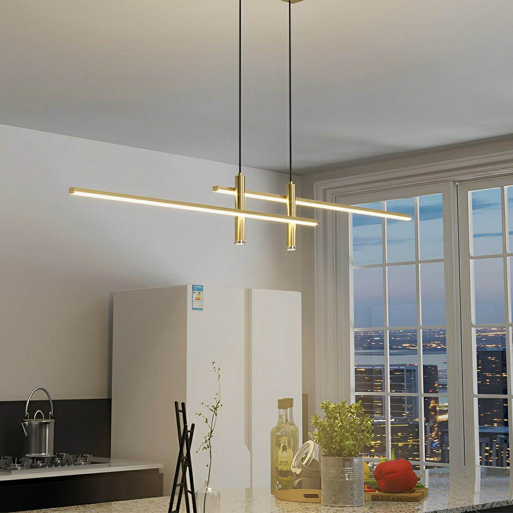 Modern Minimalist LED Long Strip Indoor Pendant Lights
