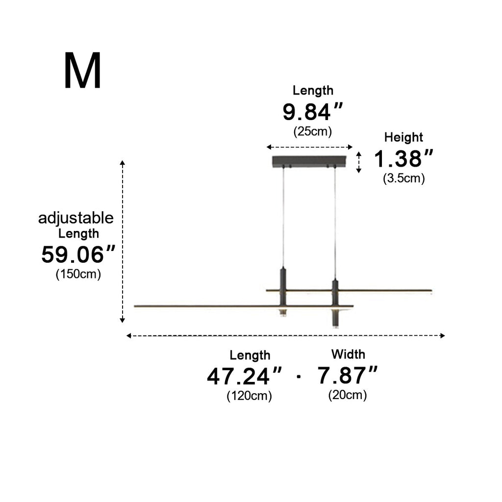 Modern Minimalist LED Long Strip Indoor Pendant Lights