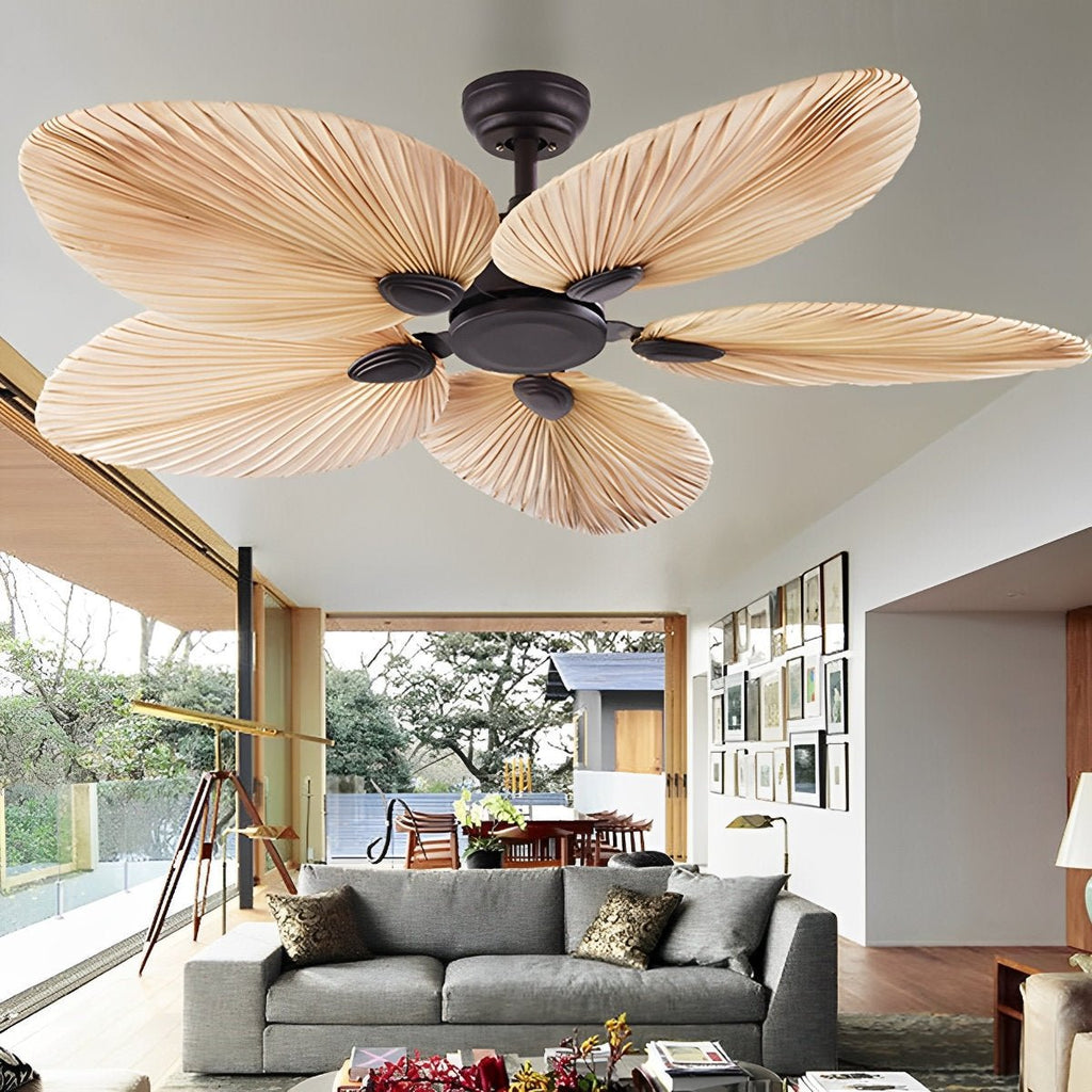 Palm Leaf Ceiling Fan